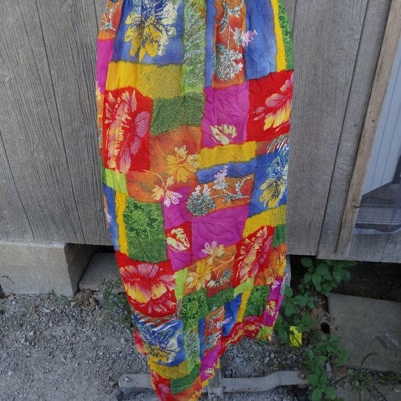 NOS Vintage Carole Little THIN Multicolor Multi Floral Skirt 18w